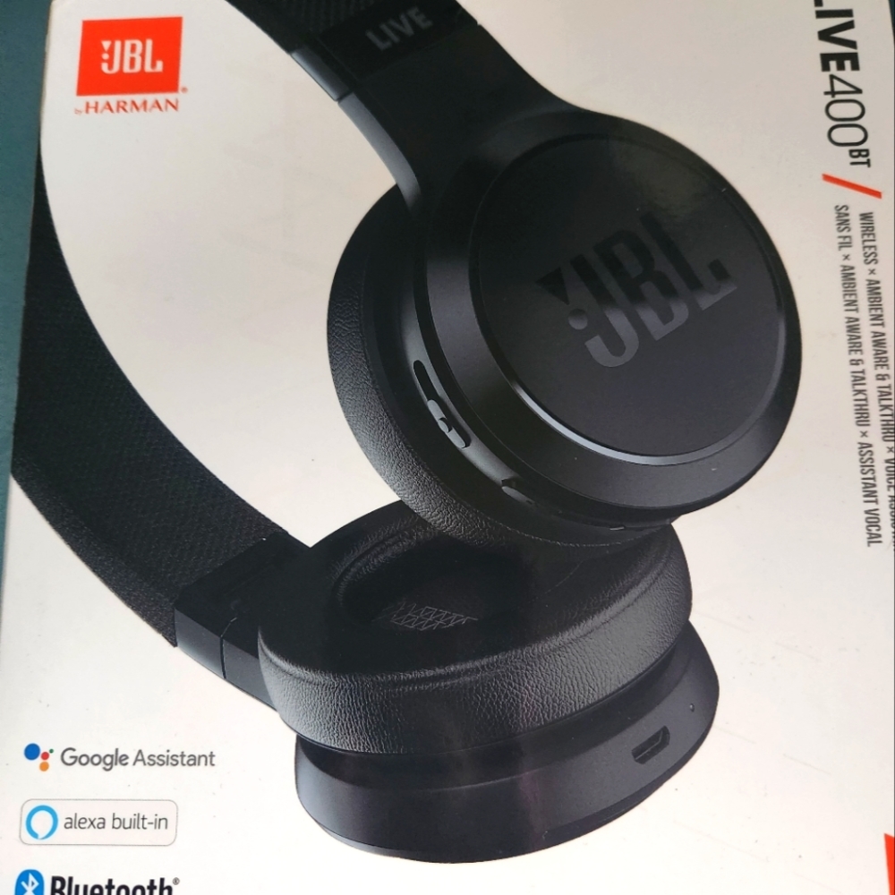 JBL Harmon LIVE 400 BT wireless Bluetooth headset black